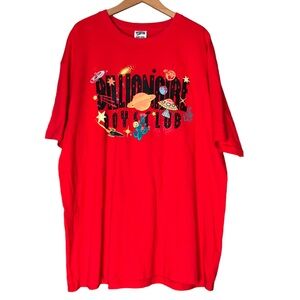 Billionaire Boys Club Universe Short Sleeve Graphic Tee Flame Scarlett Men's 3XL